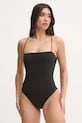 Calvin Klein jednoczęściowy strój kąpielowy bez fiszbinów czarny KW0KW02741