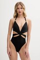 Elisabetta Franchi costum de baie dintr-o bucată moale negru CS65B51E2