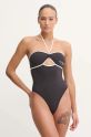 Karl Lagerfeld costum de baie dintr-o bucată usor rigidizat negru A1W46031