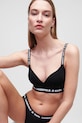 Podprsenka Karl Lagerfeld LOGO PADDED bez kostíc čierna A1W47012