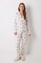 women'secret pijamale de bumbac DAILY TEDDY set maro 3598079