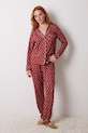 women'secret pizsama LOVE ACTUALLY GENERIC PJ mintás piros 4758230