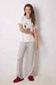 women'secret piżama bawełniana SNOOPY nadruk beżowy 3138625