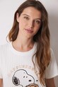 Odzież women'secret piżama bawełniana SNOOPY 3138625 beżowy