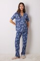 women'secret pijamale de bumbac MIX AND MATCH HAMPTONS set albastru 4858811