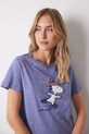 women'secret koszula nocna bawełniana SNOOPY 4448055 fioletowy SS25