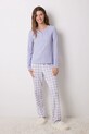 Bavlnené pyžamo women'secret WISH bavlna modrá 3138594