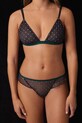 women'secret tanga PARTY CAPSULE apró mintás fekete 5358631