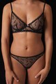 women'secret brazyliany PARTY CAPSULE koronka czarny 5358634
