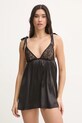Guess top bieliźniany i stringi VANESSA tkanina czarny O5RG23.WGXR0