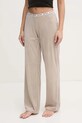 Піжамні штани Juicy Couture VICKY RIB FLARE PANT трикотаж бежевий JCLAS125504