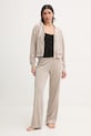 Juicy Couture pizsama nadrág VICKY RIB FLARE PANT JCLAS125504 bézs SS25