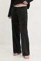 Juicy Couture pantaloni de pijama VICKY RIB FLARE PANT fund negru JCLAS125504