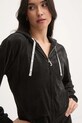 Îmbrăcăminte Juicy Couture bluza pijama LIV RIB VELOUR HOODIE JCLBJ125503 negru