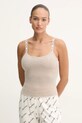 Пижамный топ Juicy Couture ELINA RIB VELOUR TOP JCLCT125501 бежевый SS25
