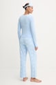 Juicy Couture piżama z opaską na oczy PILLOW PRINCESS LS PYJAMA SET JCLPJ125662 niebieski SS25