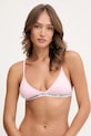 Juicy Couture biustonosz TRIANGLE BRA tkanina różowy JCLQB224518