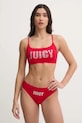 Juicy Couture compleu JUICY SLOGAN BRALETTE usor rigidizat rosu JCTUS125957