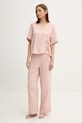 Chantelle tricou de pijama din bumbac C18OJ5 roz SS25