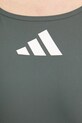 adidas Performance costum de baie dintr-o bucată 3 Bar Logo gri JH3292