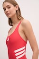 adidas Performance costum de baie dintr-o bucată 3 Stripes rosu JE4371