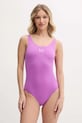 Jednodielne plavky EA7 Emporio Armani bez kostíc fialová AF12599.7W000321