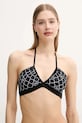 Max Mara Beachwear kifordítható bikini felső melltartó merevítő nélkül fekete 2516821349600