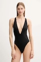 Max Mara Beachwear egyrészes fürdőruha melltartó merevítő nélkül fekete 2516831139600