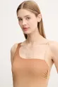 Суцільний купальник Max Mara Beachwear бежевий 2516831169600