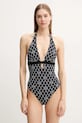 Max Mara Beachwear egyrészes kifordítható fürdőruha melltartó merevítő nélkül fekete 2516831189600