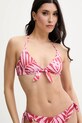 Pepe Jeans sutien de baie LEAF BR KNOT TOP moale rosu PLB10558