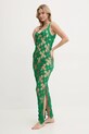 PARAMIDONNA rochie de plajă din mătase verde CR25MG