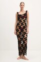 PARAMIDONNA rochie de plajă din mătase CR25MB negru SS25