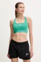 Спортивный бюстгальтер adidas Performance Powerreact Hyperglam немного упрочнённая зелёный JD0388