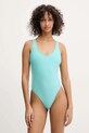 adidas Originals costum de baie dintr-o bucată Adicolor print turcoaz JP0358
