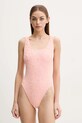 adidas Originals costum de baie dintr-o bucată Essentials cu modele portocaliu JG1043