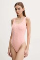 adidas Originals costum de baie dintr-o bucată Essentials JG1043 portocaliu SS25