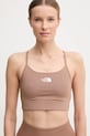 Sportovní podprsenka The North Face Flex hnědá NF0A8BRU6IH1