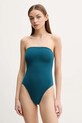 Bond Eye costum de baie reversibil dintr-o bucată moale turcoaz BARE005R