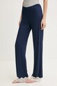 United Colors of Benetton pantaloni de pijama uni bleumarin 3Z123F04A