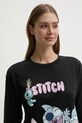 United Colors of Benetton longsleeve de pijama LILO&STITCH 3Y5E3M07D negru