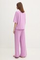 United Colors of Benetton piżama bawełniana 35VB3P03P fioletowy SS25