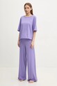 Βαμβακερές πιτζάμες United Colors of Benetton βαμβάκι μωβ 35VB3P03P