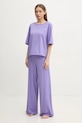 United Colors of Benetton set de pijama de bumbac set violet 35VB3P03P