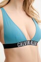 Plavková podprsenka Calvin Klein tyrkysová KW0KW02832