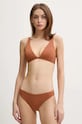 Calvin Klein biustonosz kąpielowy KW0KW02844 brązowy SS25