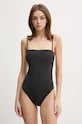 Calvin Klein jednoczęściowy strój kąpielowy bez fiszbinów czarny KW0KW02709