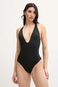 Jednodielne plavky Calvin Klein bez kostíc čierna KW0KW02798