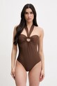 Dkny strój kąpielowy bez fiszbinów brązowy DIEMS732