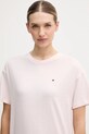 Pamučna spavaćica Tommy Hilfiger roza UW0UW05767